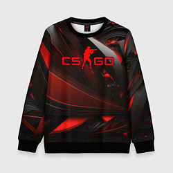 Свитшот детский CS GO red and black, цвет: 3D-черный