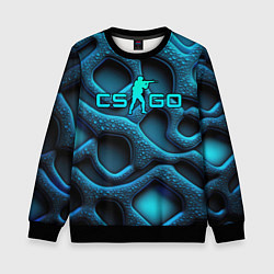 Детский свитшот CS GO blue neon logo