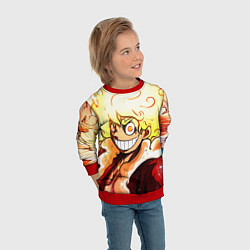 Свитшот детский Луффи 5 гир бог Ника - One Piece, цвет: 3D-красный — фото 2