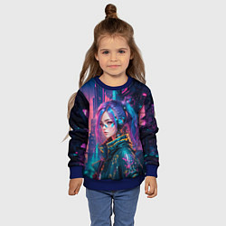 Свитшот детский Айтишница, цвет: 3D-синий — фото 2