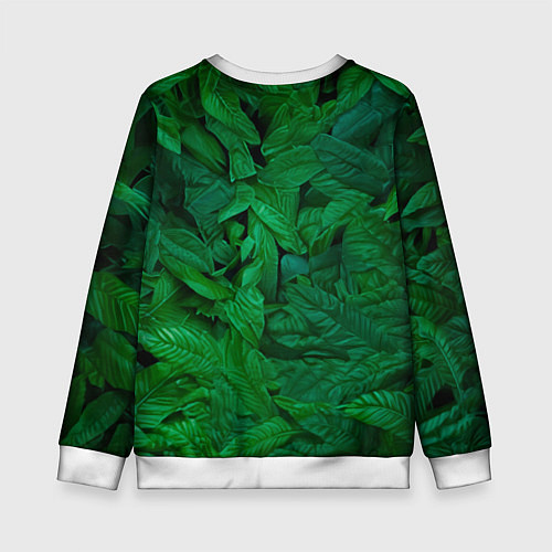 Детский свитшот Горилла в кустах / 3D-Белый – фото 2