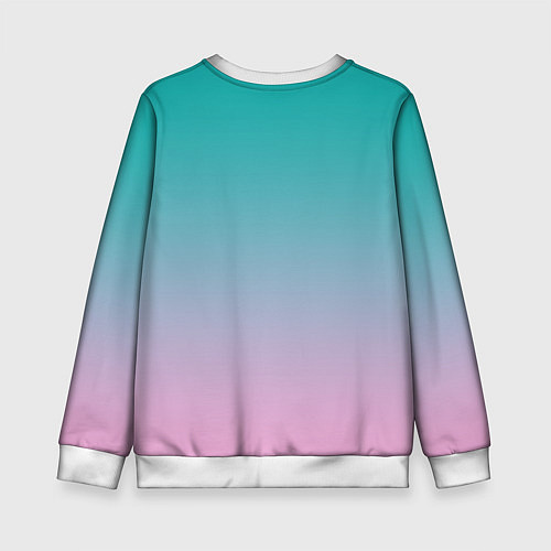 Детский свитшот Волчья морда - поп-арт / 3D-Белый – фото 2