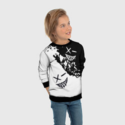 Свитшот детский Smile - black and white, цвет: 3D-черный — фото 2