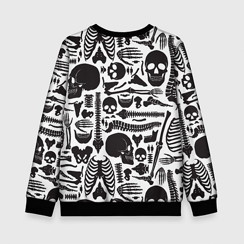 Детский свитшот Human osteology / 3D-Черный – фото 2