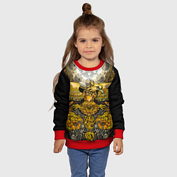 Свитшот детский Золотой орёл - славянский орнамент, цвет: 3D-красный — фото 2