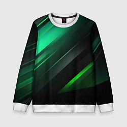 Детский свитшот Black green abstract