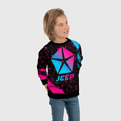 Свитшот детский Jeep - neon gradient, цвет: 3D-черный — фото 2