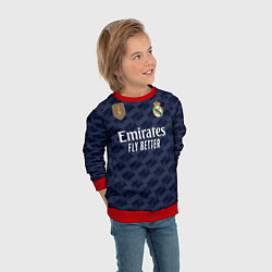 Свитшот детский ФК Реал Мадрид форма 2324 гостевая, цвет: 3D-красный — фото 2