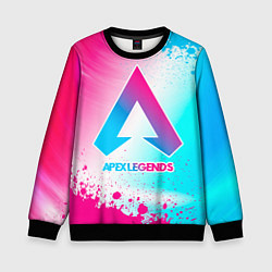 Свитшот детский Apex Legends neon gradient style, цвет: 3D-черный