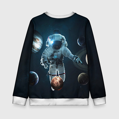 Детский свитшот Космонавт планеты / 3D-Белый – фото 2