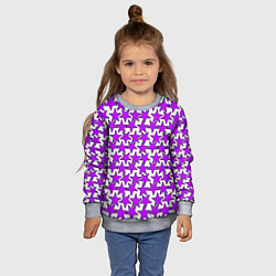 Свитшот детский Ретро звёзды фиолетовые, цвет: 3D-меланж — фото 2