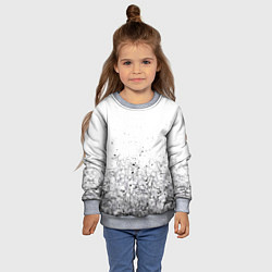 Свитшот детский Абстрактный геометрический фон с трещинами и брызг, цвет: 3D-меланж — фото 2