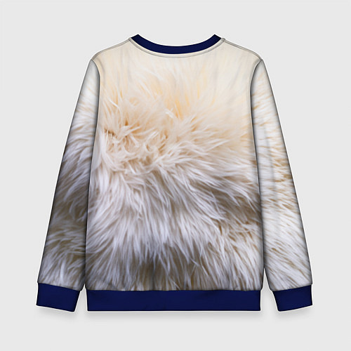 Детский свитшот Ленивец в меху / 3D-Синий – фото 2