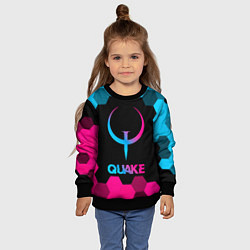 Свитшот детский Quake - neon gradient, цвет: 3D-черный — фото 2