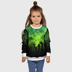 Свитшот детский Зомби вечеринка, цвет: 3D-белый — фото 2