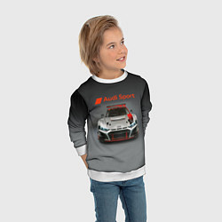 Свитшот детский Audi sport - racing car - extreme, цвет: 3D-белый — фото 2