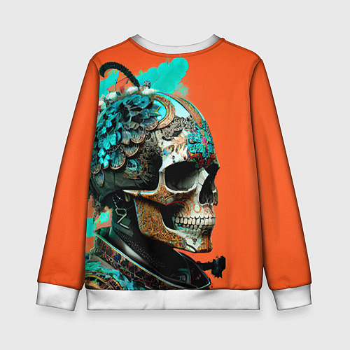 Детский свитшот Art skull - irezumi - Japan / 3D-Белый – фото 2