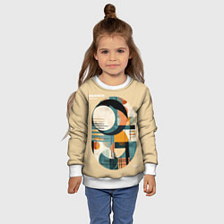 Свитшот детский Баухаус - Мысли ацтека, цвет: 3D-белый — фото 2