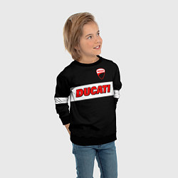 Свитшот детский Ducati motors - черный, цвет: 3D-черный — фото 2