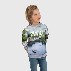 Свитшот детский Карелия горный парк Рускеала, цвет: 3D-меланж — фото 2