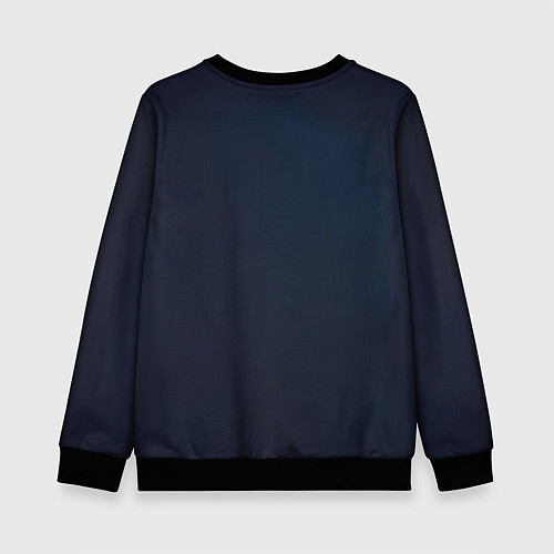 Детский свитшот Кот ведьмы - Хэллоуин / 3D-Черный – фото 2