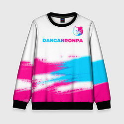 Детский свитшот Danganronpa neon gradient style: символ сверху