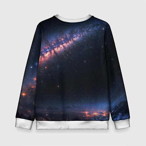 Детский свитшот Млечный путь в звездном небе / 3D-Белый – фото 2