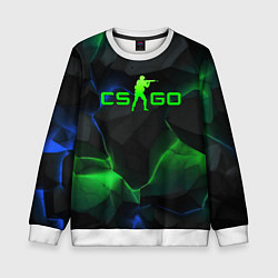 Свитшот детский CS GO dark green, цвет: 3D-белый