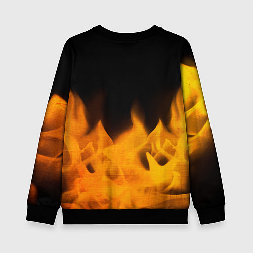 Детский свитшот Audi - gold gradient: символ сверху / 3D-Черный – фото 2