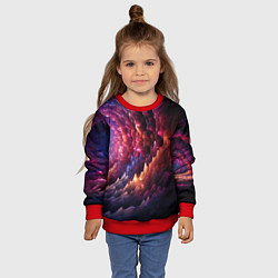 Свитшот детский Звездная космическая спираль, цвет: 3D-красный — фото 2