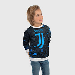 Свитшот детский Juventus blue logo, цвет: 3D-белый — фото 2
