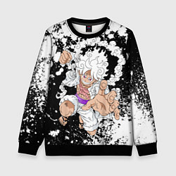 Свитшот детский Луффи из Ван Пис - Gear 5, цвет: 3D-черный