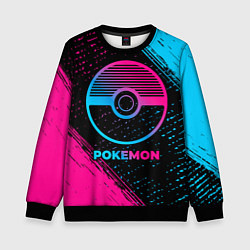 Свитшот детский Pokemon - neon gradient, цвет: 3D-черный