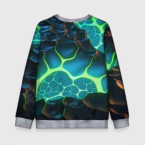 Детский свитшот CSGO разлом неоновых плит / 3D-Меланж – фото 2
