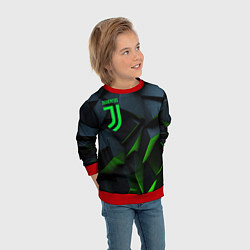 Свитшот детский Juventus black green logo, цвет: 3D-красный — фото 2