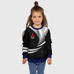 Свитшот детский Митсубиси - строгие оттенки, цвет: 3D-синий — фото 2