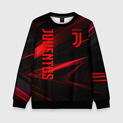 Детский свитшот Juventus black red logo