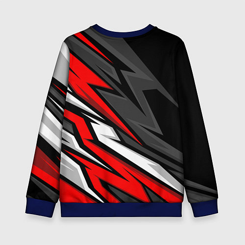 Детский свитшот Kawasaki - red uniform / 3D-Синий – фото 2