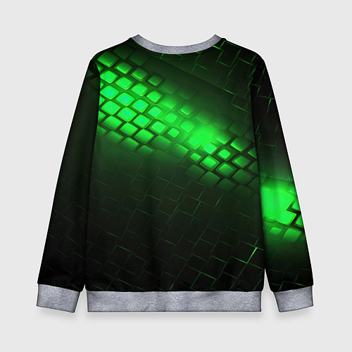 Детский свитшот CSGO green light logo / 3D-Меланж – фото 2