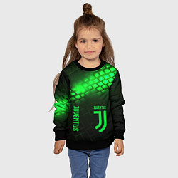 Свитшот детский Juventus green logo neon, цвет: 3D-черный — фото 2