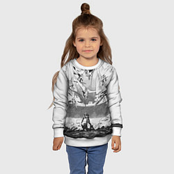 Свитшот детский Нападение ангелов - Евангелион, цвет: 3D-белый — фото 2