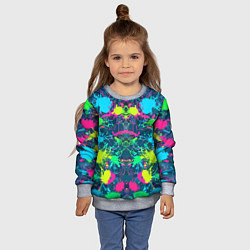 Свитшот детский Colorful blots - expressionism - vogue, цвет: 3D-меланж — фото 2