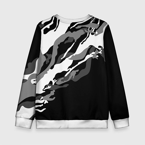 Детский свитшот Фольцваген - белый камуфляж / 3D-Белый – фото 2