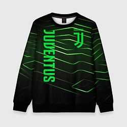 Свитшот детский Juventus 2 green logo, цвет: 3D-черный