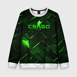 Детский свитшот CSGO green abstract elements