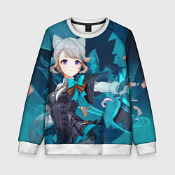 Свитшот детский Lynette Genshin Impact, цвет: 3D-белый