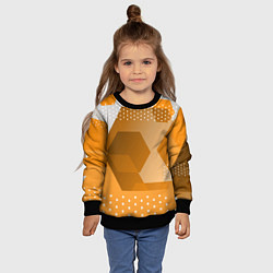 Свитшот детский Яркий геометрический декоративный фон, цвет: 3D-черный — фото 2