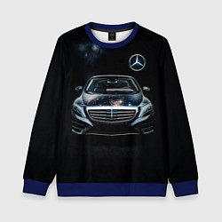 Свитшот детский Mercedes Benz, цвет: 3D-синий