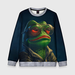 Свитшот детский Pepe frog, цвет: 3D-меланж