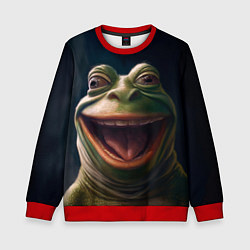 Свитшот детский Пепе в нирване, цвет: 3D-красный